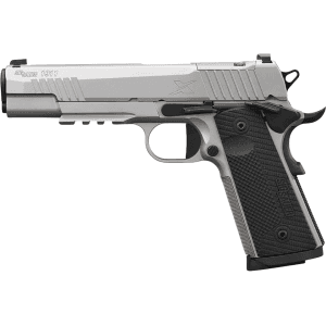 Sig Sauer 1911 X 45 ACP Pistol 5" Barrel 8+1 Round Bead Blasted Stainless Slide Black Grip Bead Blasted Stainless Frame