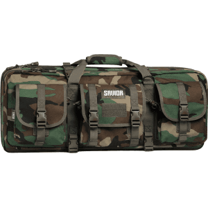 Savior Equipment American Classic Double Short Barrel Rifle Case 32" Polyester M81 Woodland Camo