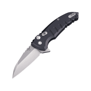 Hogue X1 Microflip Pocket Knife 2.75" Wharncliffe CPM 154 Tumble Blade Aluminum Handle Black