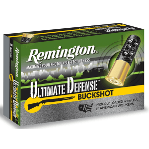 Remington Ultimate Defense 12 Gauge Ammo 3" #00 Buckshot 15 Pellets Box of 5
