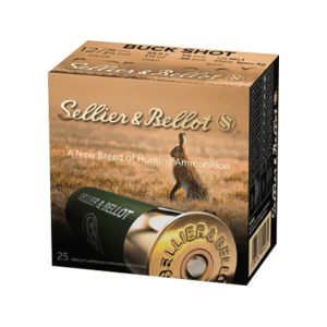 Sellier & Bellot 12 Gauge Ammo 2-3/4" #1 Buckshot 12 Pellets Box of 25