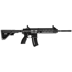 HK HK416 Semi Automatic Rifle 22 Long Rifle 16.1" Black Threaded Barrel Black Frame Black Collapsible Stock 20+1 Round