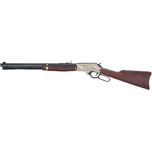 Henry Brass Wildlife Edition Lever Action Rifle 30-30 Winchester 20" Blued Barrel Brass Frame Walnut Straight Grip Stock