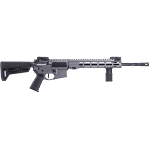 Maxim Defense MD:15L Semi Automatic Rifle 5.56x45mm NATO 16" Fluted Black Threaded Barrel Gray Frame Black Pistol Grip