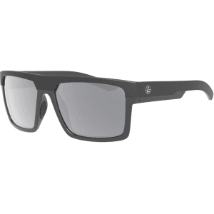 Leupold Men's Becnara Polarized Sunglasses Matte Black Gloss Black Frame and Shadow Gray Flash Lens
