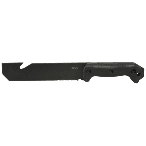 KA-BAR BK3 Becker Tac Tool Fixed Blade Knife 7" Chisel Point 1095 Cro-Van Black Powder Coat Blade Grivory Handle Black