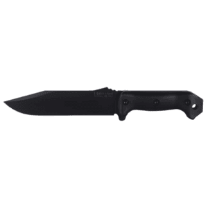 KA-BAR BK7 Becker Combat Utility Fixed Blade Knife 7" Clip Point 1095 Cro-Van Black Powder Coat Blade Zytel Handle Black