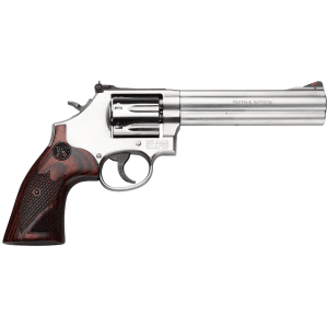 Smith & Wesson Model 686 Plus Deluxe 357 Magnum Revolver 6" Stainless Barrel 7 Round Wood Grip