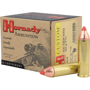 Hornady Custom 500 S&W Magnum Ammo 300 Grain Hornady FTX Polymer Tip Box of 20