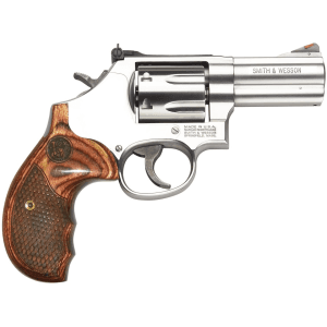 Smith & Wesson Model 686 Plus Deluxe 357 Magnum Revolver 3" Stainless Barrel 7 Round Wood Grip