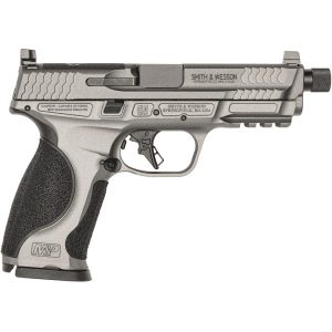 Smith & Wesson M&P9 M2.0 Metal 9mm Luger Pistol 4.625" Threaded Barrel 17+1 Round Gray Slide Black Grip Gray Frame