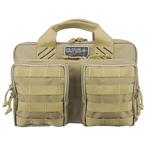 G.P.S. Tactical Quad Pistol Range Bag Tan