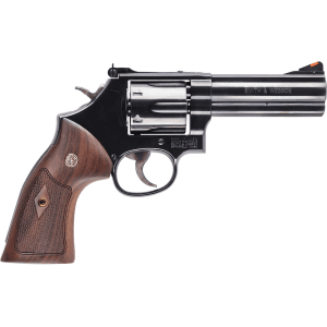 Smith & Wesson Model 586 Classic 357 Magnum Revolver 4" Blued Barrel 6 Round Wood Grip