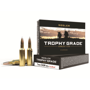 Nosler Trophy Grade 7mm Remington Short Action Ultra Magnum Ammo 160 Grain Nosler AccuBond Bonded Polymer Tip Box of 20