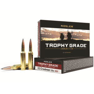 Nosler Trophy Grade 6.5 Creedmoor Ammo 129 Grain Nosler AccuBond Long Range Bonded Polymer Tip Box of 20