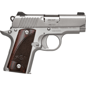 Kimber Micro 380 ACP Pistol 2.75" Barrel 7+1 Round Silver Slide Rosewood Grip Silver Frame