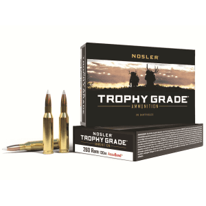 Nosler Trophy Grade 260 Remington Ammo 130 Grain Nosler AccuBond Bonded Polymer Tip Box of 20