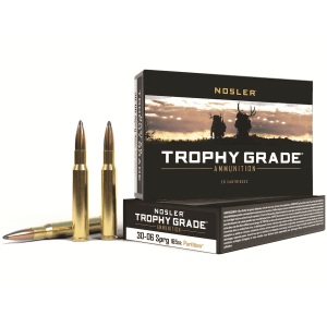 Nosler Trophy Grade 30-06 Springfield Ammo 165 Grain Jacketed Soft Point Box of 20