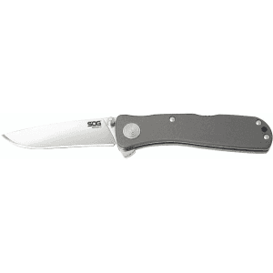 SOG Twitch II Assisted Opening Pocket Knife 2.65" Drop Point AUS-8 Satin Blade Aluminum Handle Satin