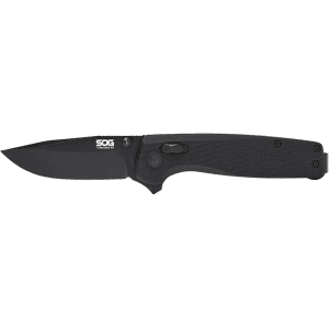 SOG Terminus Pocket Knife 2.95" Clip Point D2 Bead Blasted Blade G-10 Handle Black