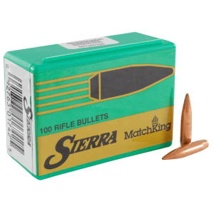 Sierra MatchKing 6.5mm, 264 Caliber (264 Diameter) Bullets 142 Grain Jacketed Hollow Point Box of 100