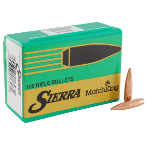 Sierra MatchKing 6.5mm, 264 Caliber (264 Diameter) Bullets 123 Grain Jacketed Hollow Point Box of 100