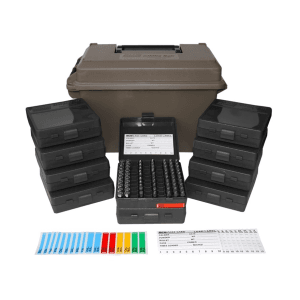 MTM Ammo Can Combo 50 Caliber Polymer Dark Earth with 10 Flip Top Ammo Boxes 380 ACP, 9mm Luger 100-Round Polymer Black