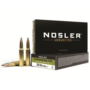 Nosler E-Tip 308 Winchester Ammo 168 Grain Nosler Expansion Tip (E-Tip) Polymer Tip Lead Free Box of 20