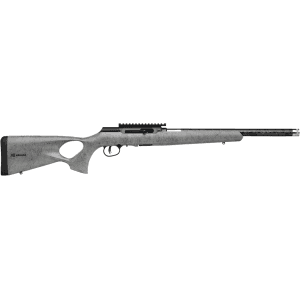 Savage Arms A22 Timberlite Semi Automatic Rifle 22 Long Rifle 18" Carbon Fiber Threaded Barrel Black Frame Black/Gray Spiderweb Thumbhole Stock