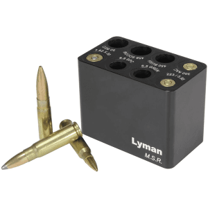 Lyman MSR Multi-Caliber Ammo Checker Cartridge Gauge 223 Remington, 6.5 Grendel, 6.8 Remington SPC, 7.62x39mm, 300 AAC Blackout, 450 Bushmaster, 458 SOCOM, 50 Beowulf