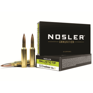 Nosler BT 6.5 Creedmoor Ammo 120 Grain Nosler Ballistic Tip Polymer Tip Box of 20