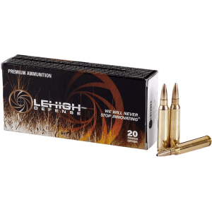 Lehigh Defense CC 223 Remington Ammo 55 Grain Lehigh Controlled Chaos Solid Hollow Point Lead Free Box of 20