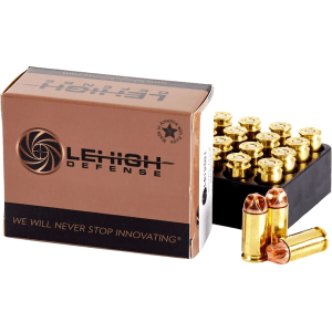 Lehigh Defense XD 40 S&W Ammo 115 Grain Lehigh Xtreme Defense Fluted Lead Free Box of 20
