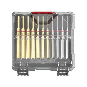 Real Avid Accu-Punch Standard Pin Punch 11-Piece Set Brass and Steel