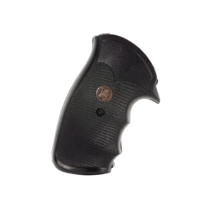 Pachmayr Gripper Grips with Finger Grooves for S&W K, L-Frame Square Butt Rubber Black