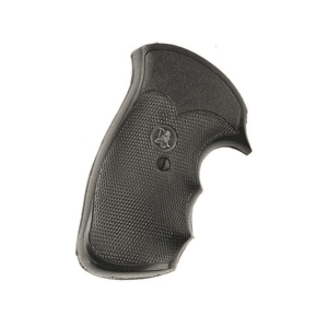 Pachmayr Gripper Grips with Finger Grooves for S&W N-Frame Square Butt Rubber Black
