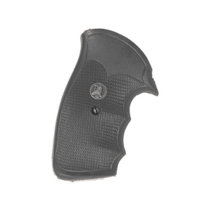 Pachmayr Gripper Grips with Finger Grooves for S&W K, L-Frame Round Butt Rubber Black
