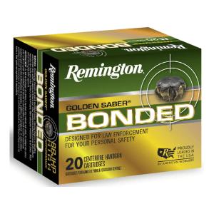 Remington Golden Saber Bonded 45 ACP Ammo 230 Grain Bonded Jacketed Hollow Point Box of 20
