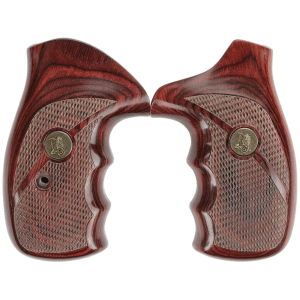 Pachmayr Renegade Wood Laminate Grips for S&W N-Frame Round Butt Checkered Rosewood