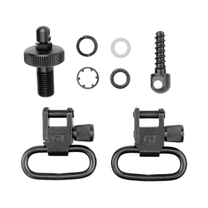 GrovTec Sling Swivel Set Mossberg 500 Magazine Bolt with Swivel Stud Locking Swivels Rear Screw Swivel Stud 12 Gauge Steel Black