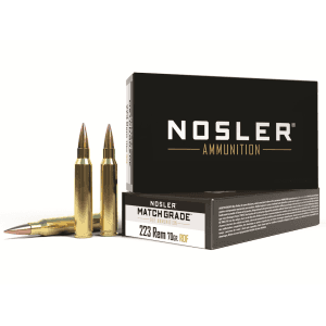 Nosler Match Grade 223 Remington Ammo 70 Grain Nosler RDF Jacketed Hollow Point Box of 20