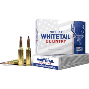 Nosler Whitetail Country 6.5 Creedmoor Ammo 140 Grain Solid Base Jacketed Soft Point Box of 20