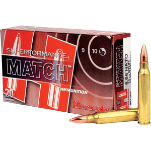 Hornady Superformance Match 5.56x45mm NATO Ammo 75 Grain Jacketed Hollow Point Box of 20