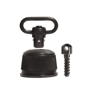 GrovTec Push Button Shotgun Magazine Cap with 1" QD Sling Swivel Remington 870, 11-87, 1100 12 Gauge Steel Black
