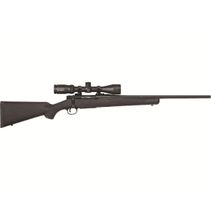 Mossberg Patriot Bolt Action Rifle 7mm-08 Remington 22" Fluted Matte Blue Barrel Black Frame Black Straight Grip Stock with Scope