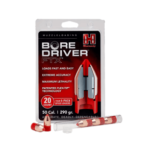Hornady Bore Driver FTX 50 Caliber Muzzleloader Bullets 290 Grain Polymer Tip Box of 20