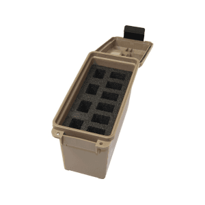 MTM Tactical Mag Can Polymer Dark Earth Holds 10 Double Stacked Handgun Magazines
