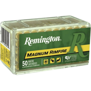 Remington 17 Hornady Magnum Rimfire (HMR) Ammo 17 Grain Jacketed Hollow Point Box of 50
