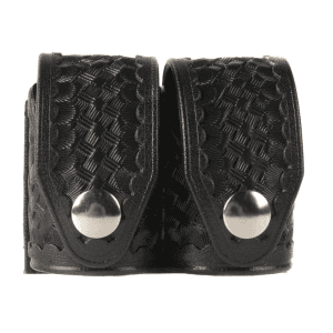 HKS Double Speedloader Pouch Hytrel Basketweave Black Medium