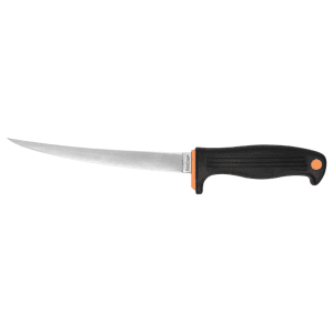 Kershaw Clearwater Fillet Knife 7" 420J2 Stainless Steel Blade Polymer Handle Black with Orange Highlights